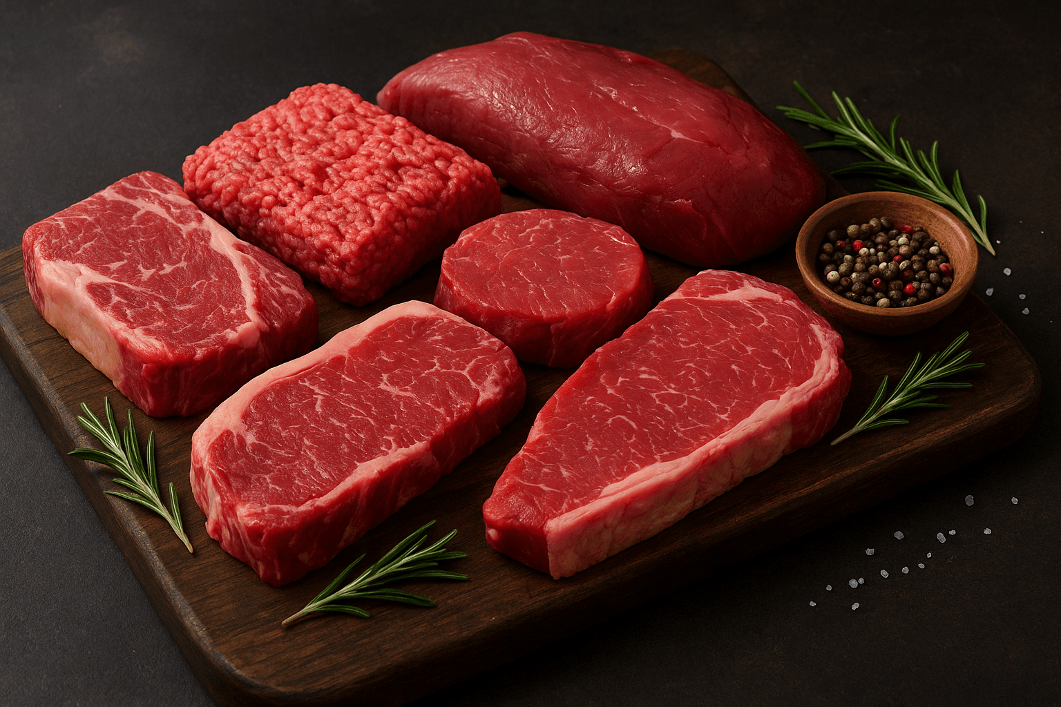 Cortes de carne frescos